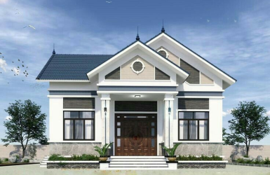 Thiết kế nhà cấp 4 mái Thái hiện đại 