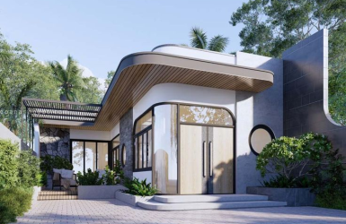Thiết kế mẫu nhà cấp 4 chữ L 