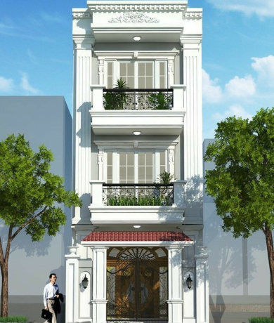 Nhà Phố 2 Tầng Tân Cổ Điển 