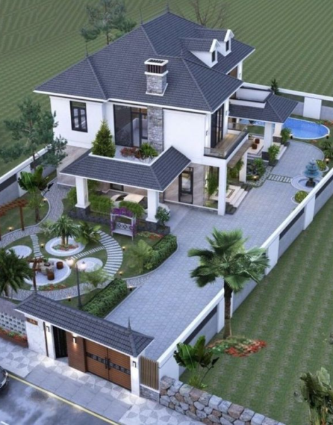 Biệt Thự Hiện Đại Sân Vườn 