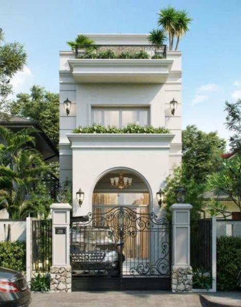 Mẫu Nhà Phố Hiện Đại 2 Tầng Đẹp Mê Mẩn