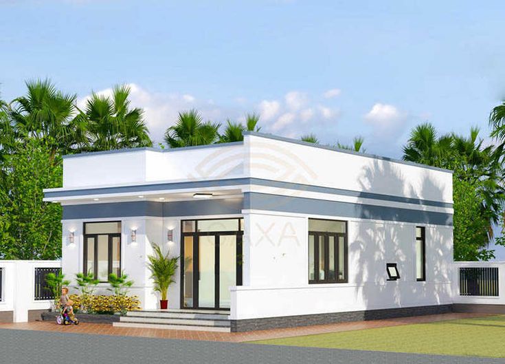 Thiết kế nhà cấp 4 mái bằng đơn giản tiện nghi 