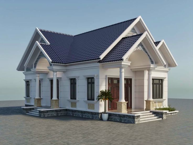 Thiết kế nhà cấp 4 mái Thái hiện đại 