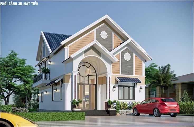 Thiết kế nhà phố 1 tầng mái thái hiện đại 