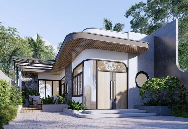 Thiết kế mẫu nhà cấp 4 chữ L 
