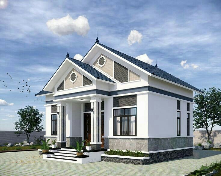 Thiết kế nhà cấp 4 mái Thái hiện đại 