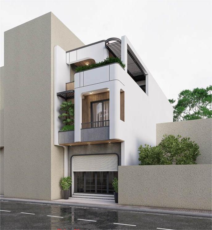 Thiết kế nhà phố 2 tầng Biên Hòa 